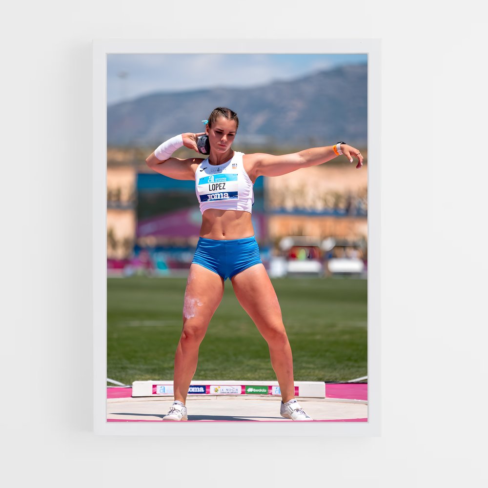 Poster Shot de put – affiche Athlétisme (vue 3)